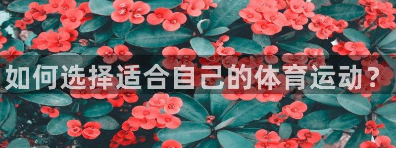 如何选择适合自己的体育运动？